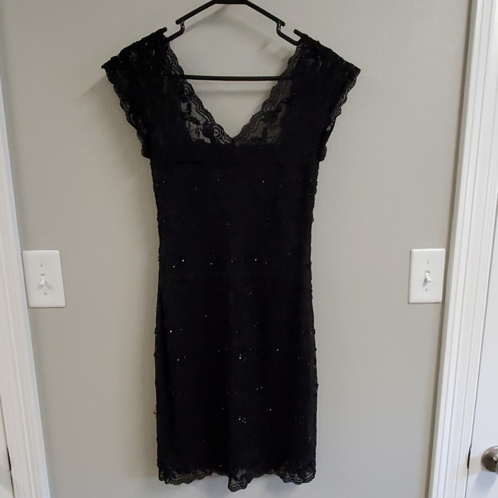 Women's black cocktail dress